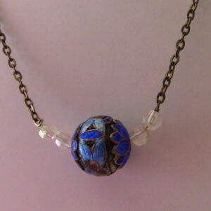 Elegant Blue Floral Pendant