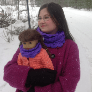 Handmade Doll's Infinity Scarf