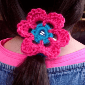 Crocheted Flower Barrette (available in multiple colors)
