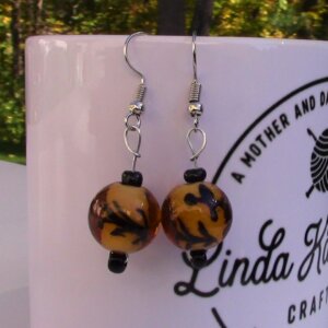 elegant autumnal dangle earrings