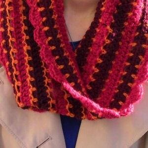 multi-color woman's loose cowl