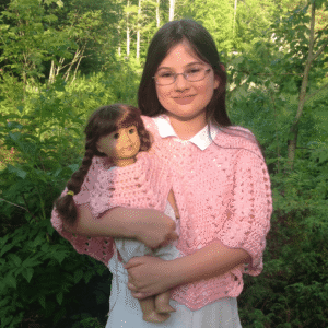 Girl and Doll Matching Poncho Set (girl's size medium/ large) - available in multiple colors!