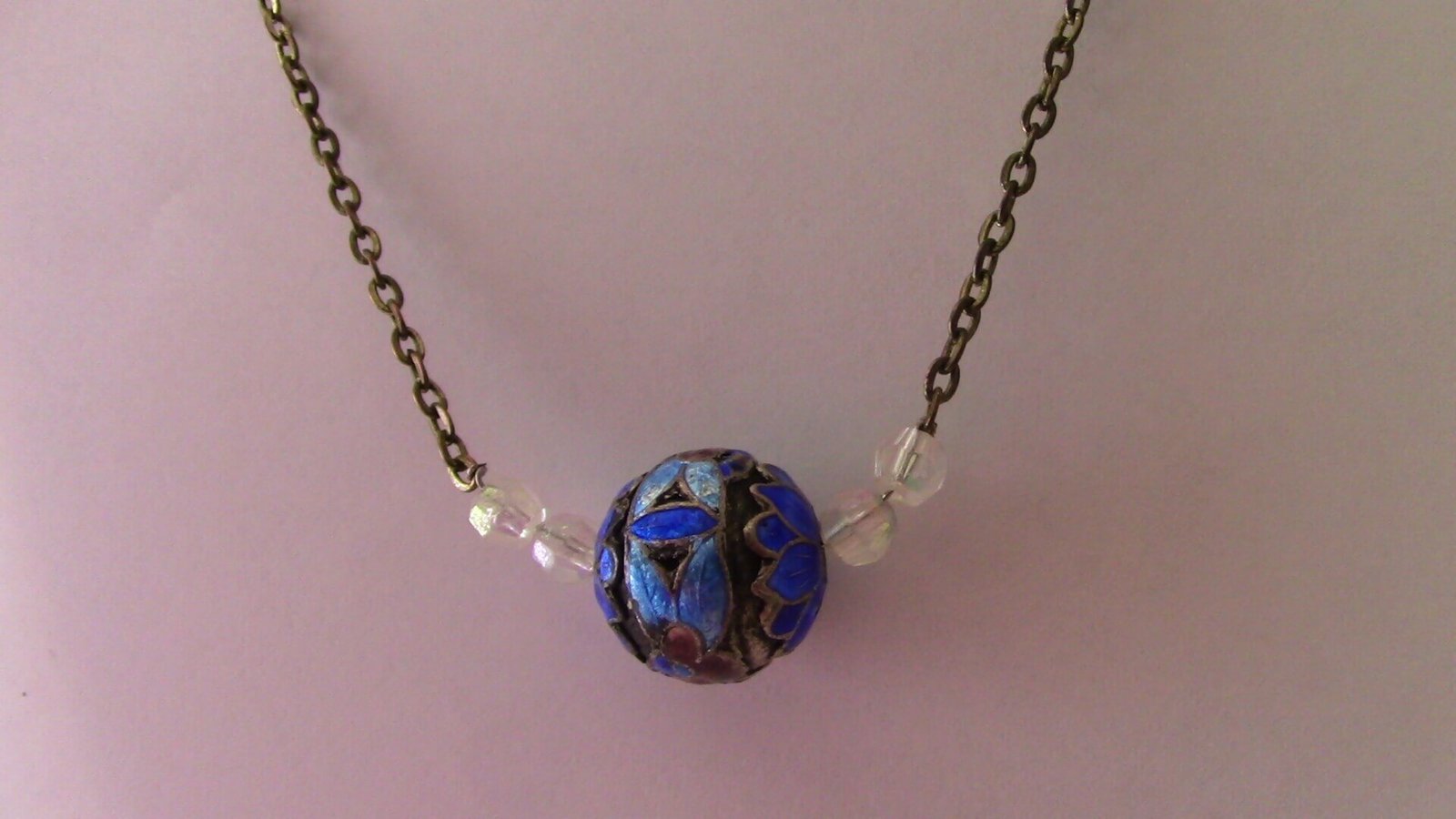 Elegant Blue Floral Pendant