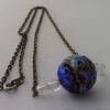 Elegant Blue Floral Pendant - Image 3
