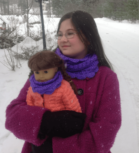 Handmade Doll's Infinity Scarf
