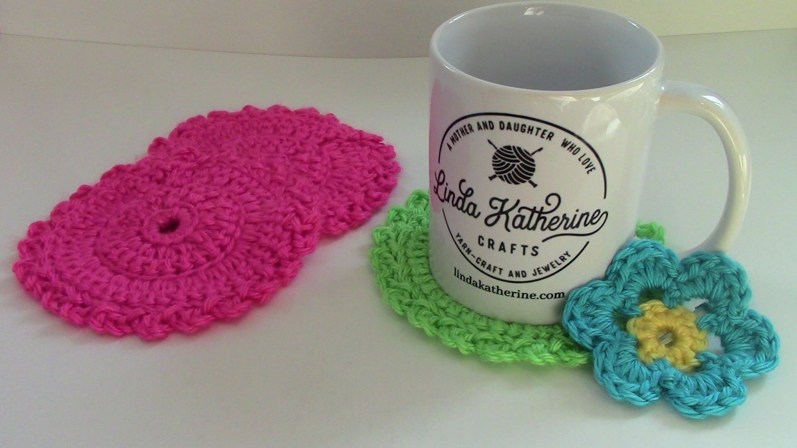 Crocheted Spring Coasters Easter Gift - set of 3 - Image 6