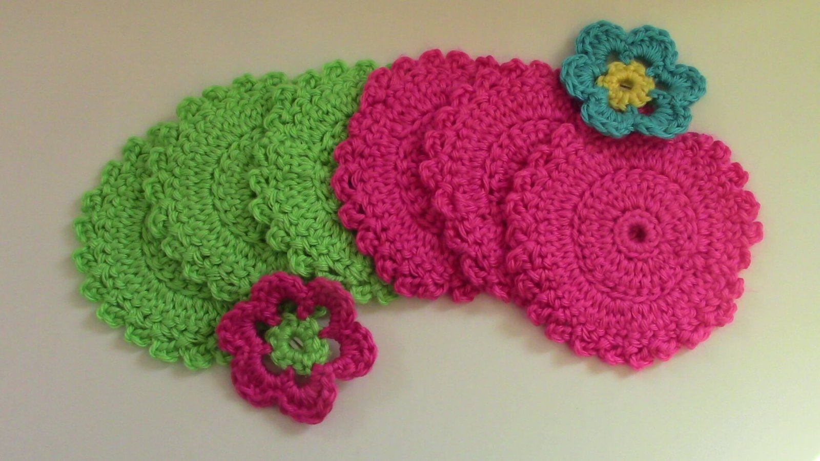 Crocheted Spring Coasters Easter Gift - set of 3 - Image 7