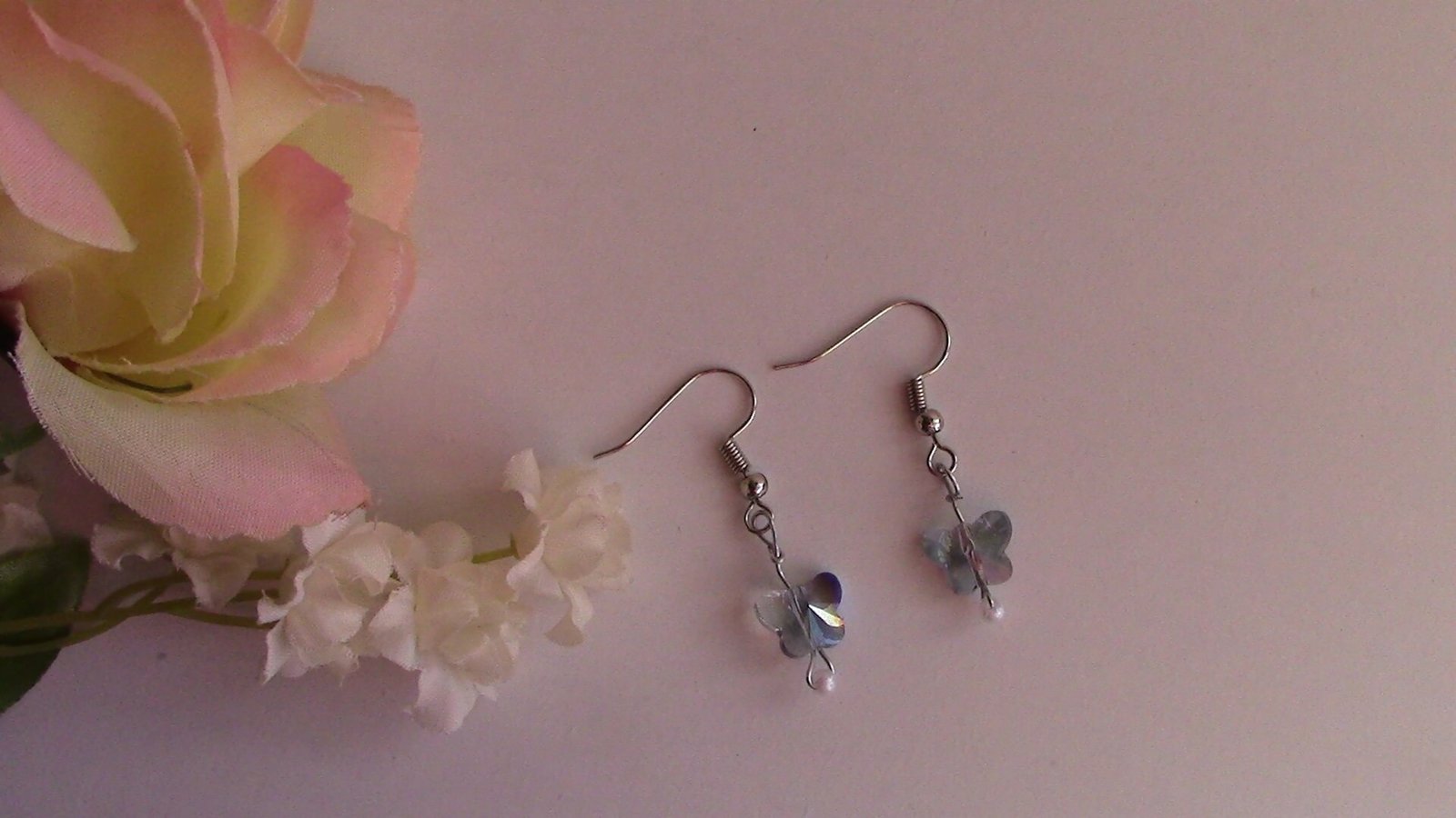 Handmade Spring Butterfly Dangle Earrings - Image 2