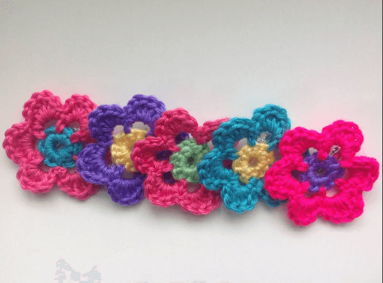 Crocheted Flower Barrette (available in multiple colors) - Image 8