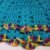 blue with multi-color trim