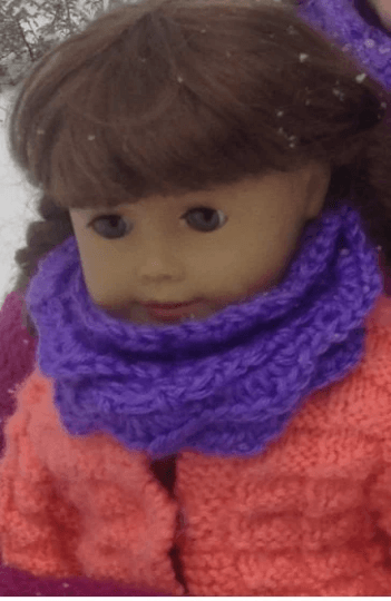 Handmade Doll's Infinity Scarf - Image 5